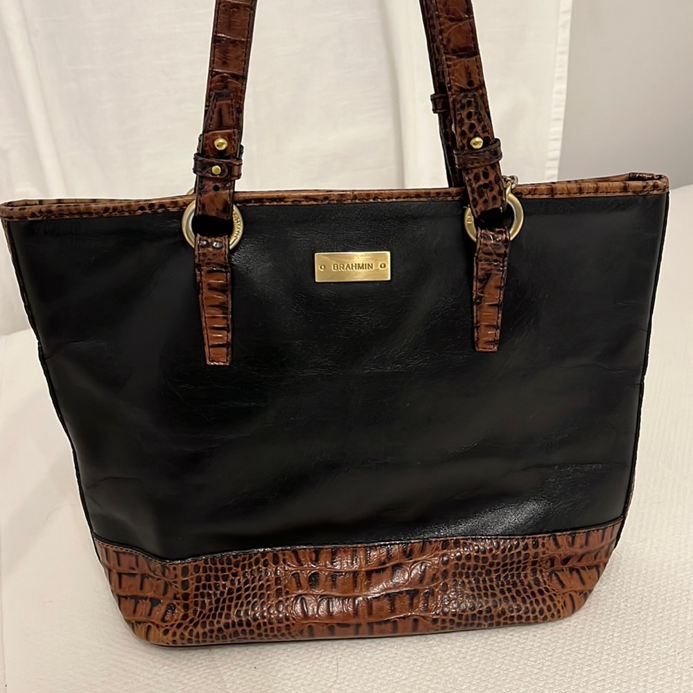 BRAHMIN Black leather